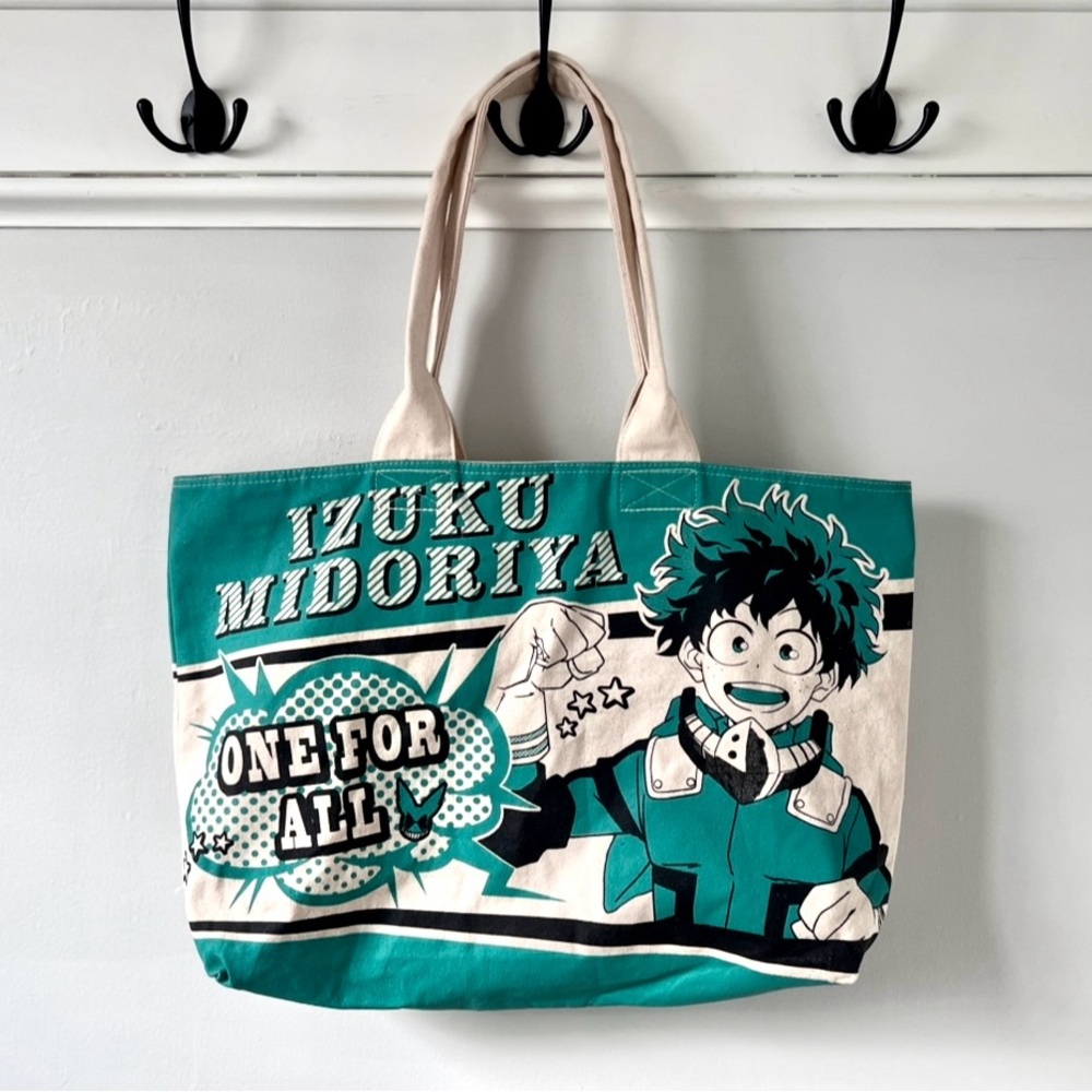 My Hero Academia Tote Bag featuring Midoriya Izuku — large and nice quality